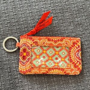 Vera Bradley Red and Yellow Patterned ID Holder